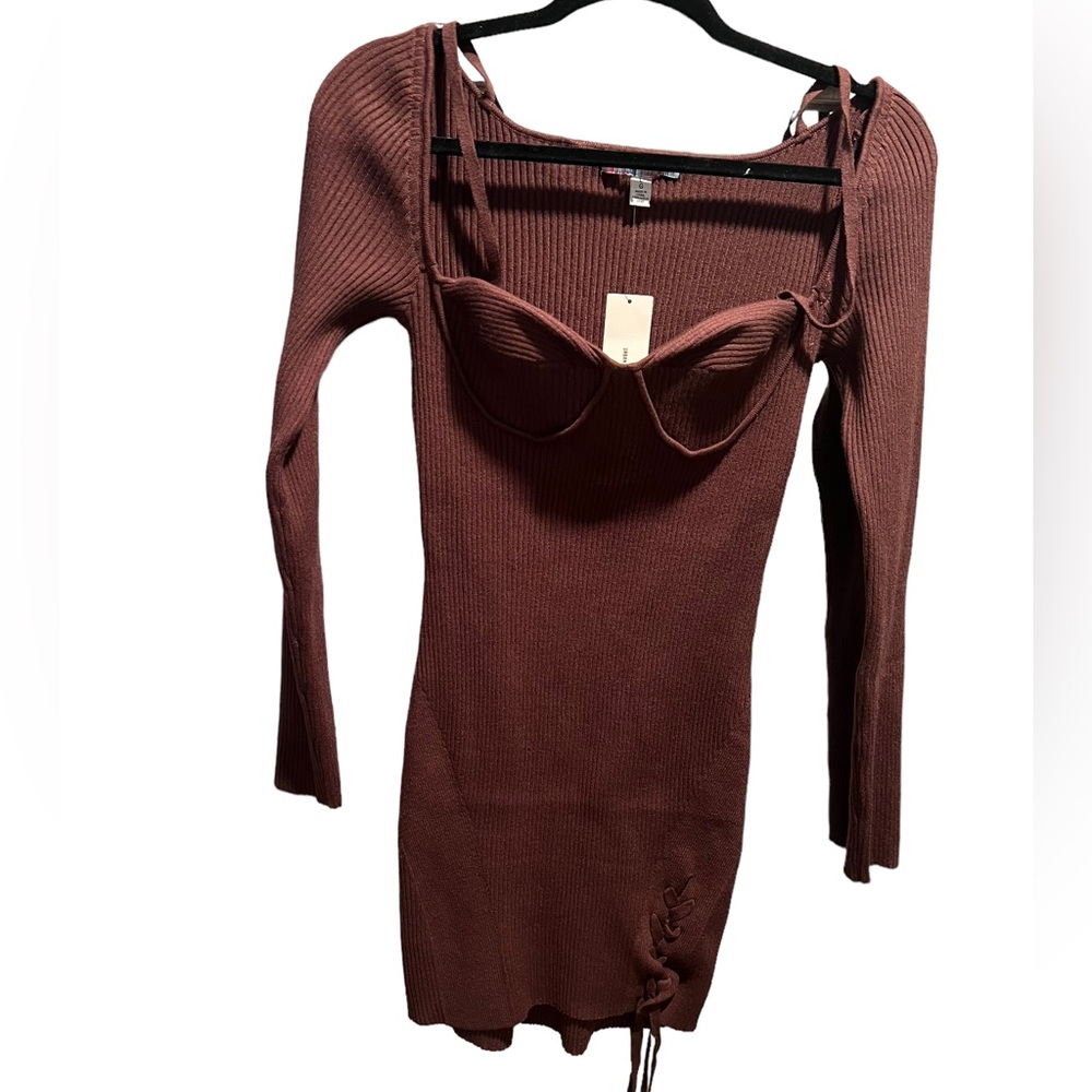 Urban outfitters brown ribbed dress!